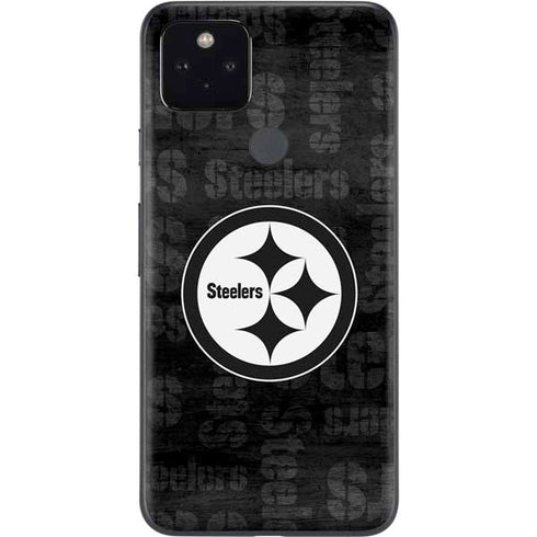 NFL Pittsburgh Steelers Black & White Google Pixel 5a Skin